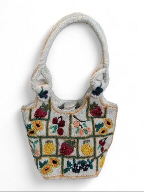 Made in India Fruit Title Beaded Tote Bag